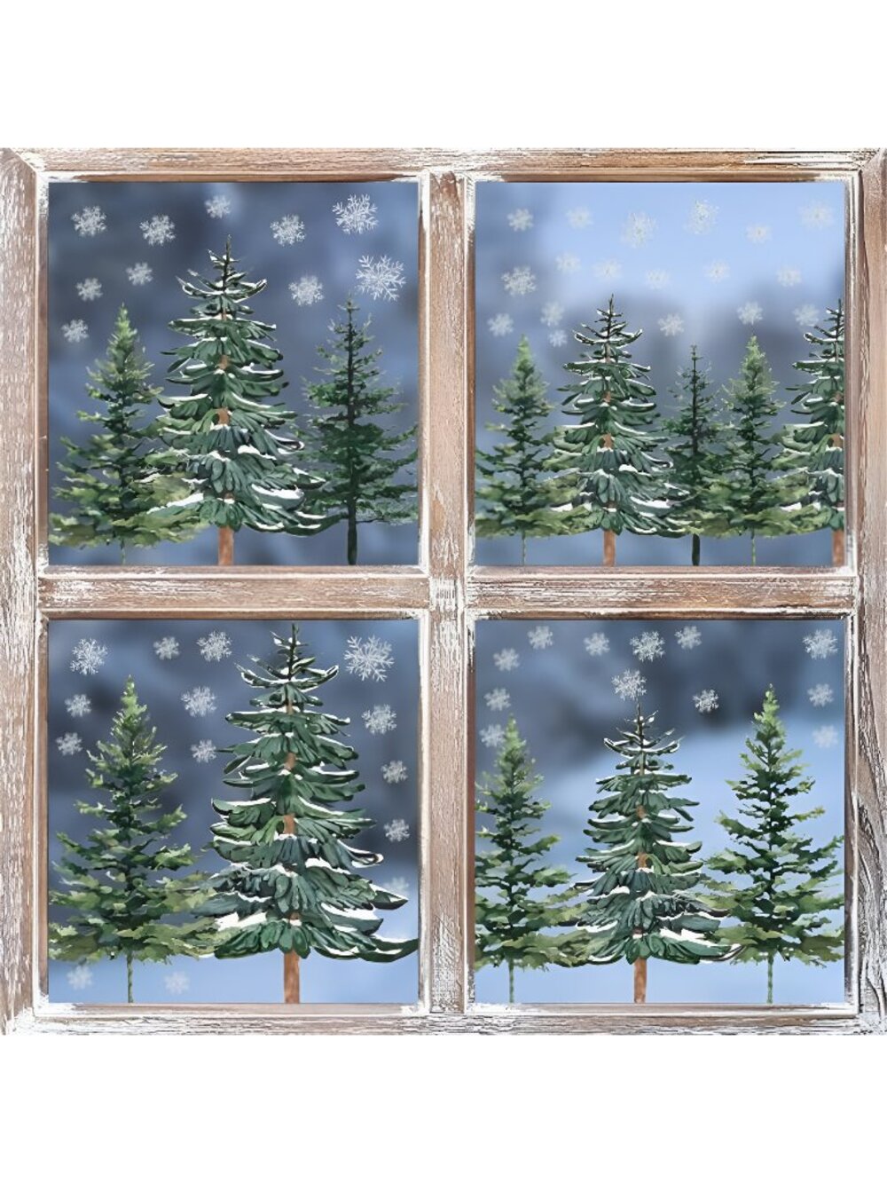 130 PCS Christmas Window Cling Sticker, Trees Snow for Home Party Supplies